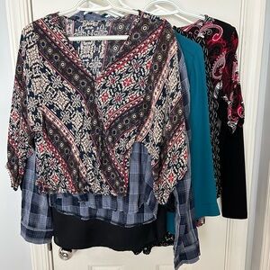 Lot of  7 Long Sleeves, 3/4 Sleeves for Work, Casual Ocassions